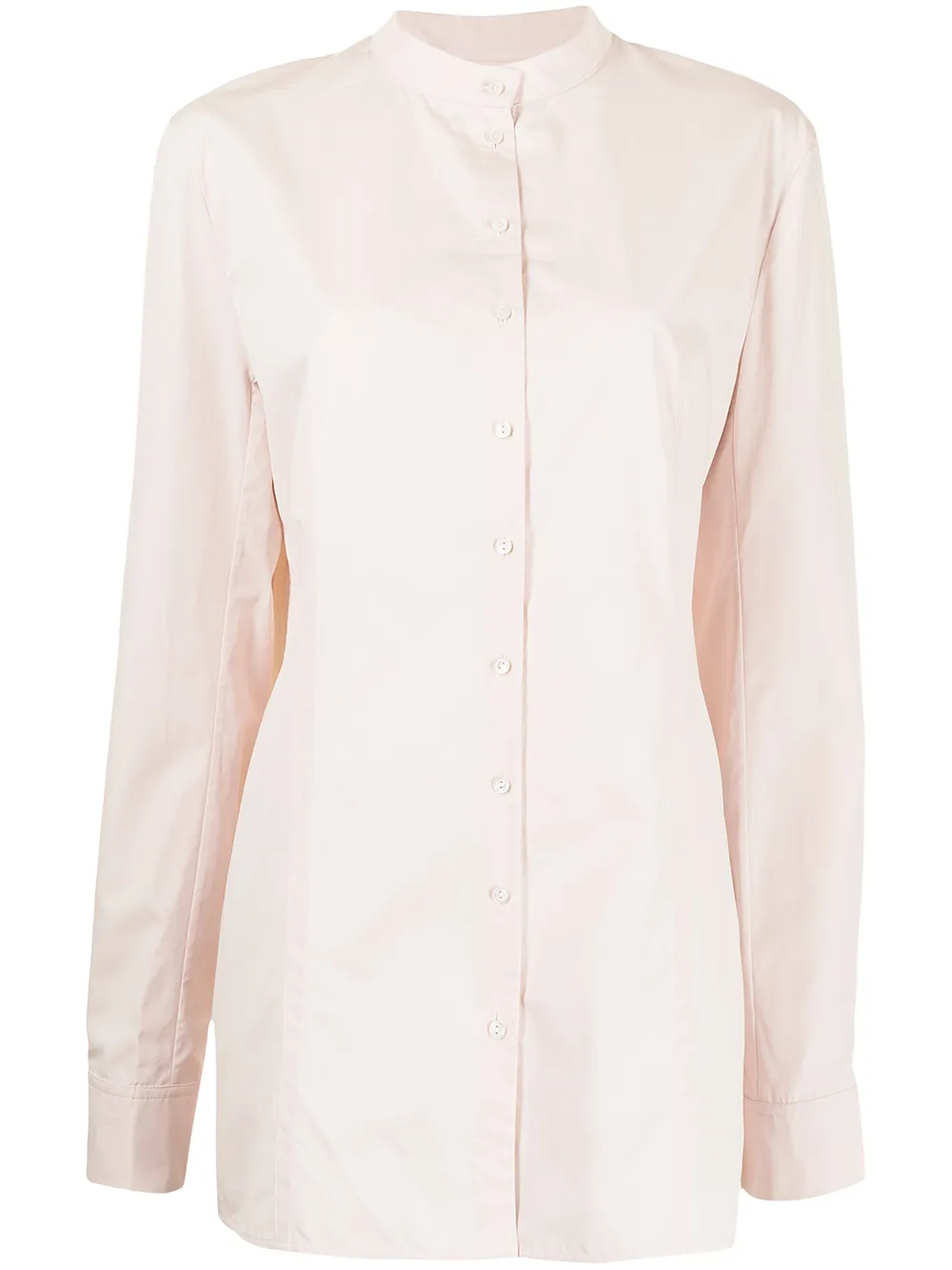 

Jil Sander camisa con cuello mao - Rosado