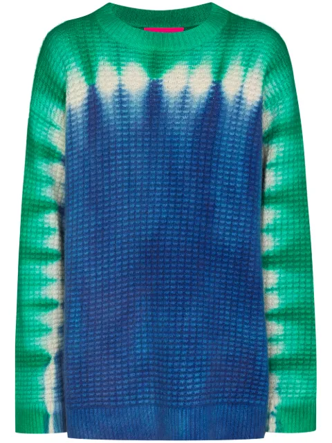 The Elder Statesman Daybreak tie-dye waffle jumper