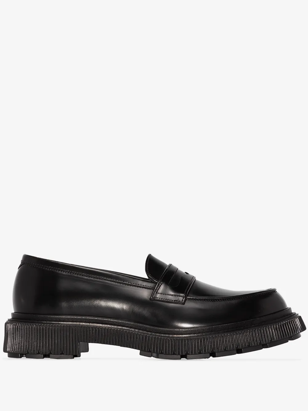 Adieu Paris penny-slot leather loafers | Black | Image 1