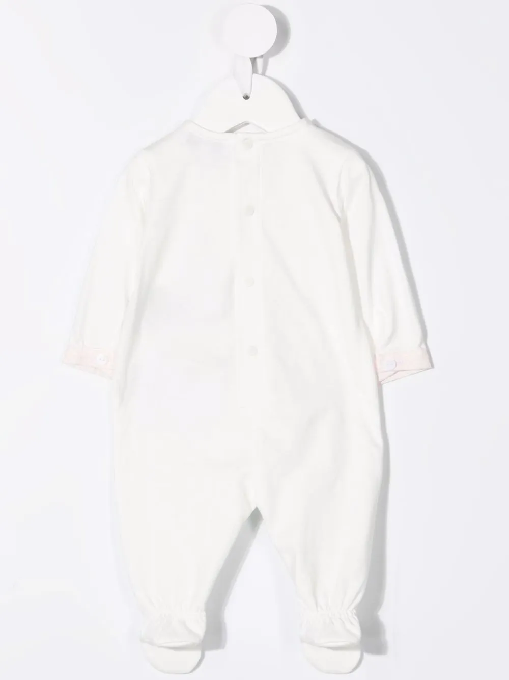 Shop Emporio Armani Sailor Collar Cotton Babygrow In White