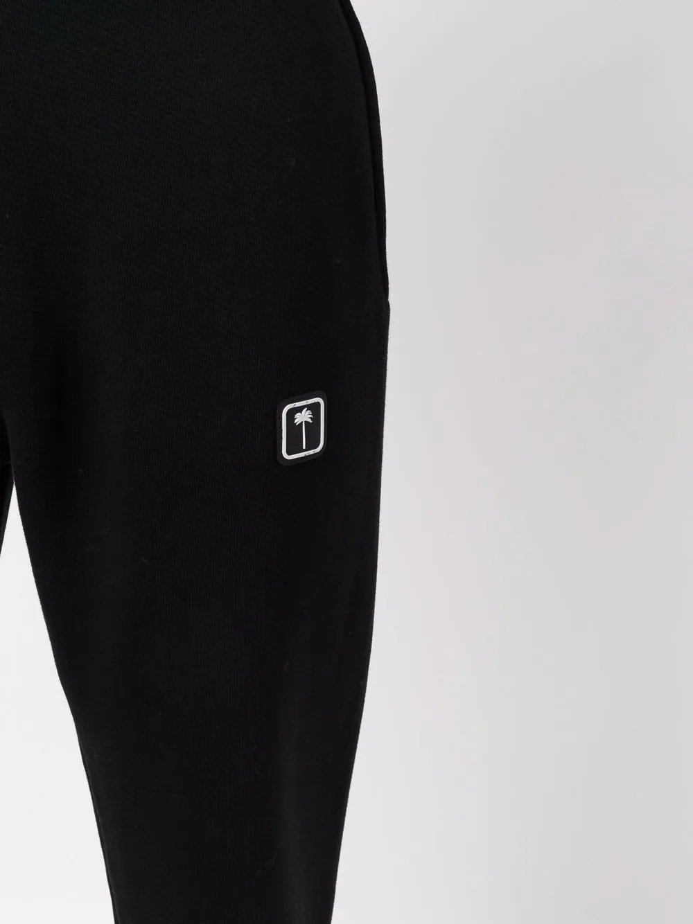 Palm Angels Logo-patch Drawstring Track Pants In Schwarz
