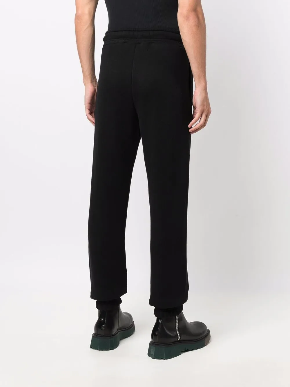 Palm Angels Logo-patch Drawstring Track Pants In Schwarz