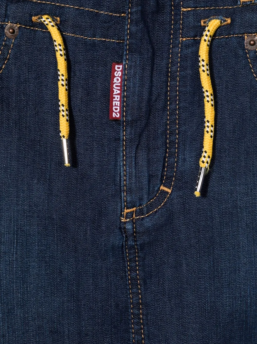 фото Dsquared2 kids джинсовая юбка с кулиской