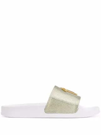 giuseppe zanotti NIB holographic logo pool slides giuseppe zanotti NIB holographic logo pool slides main image 3