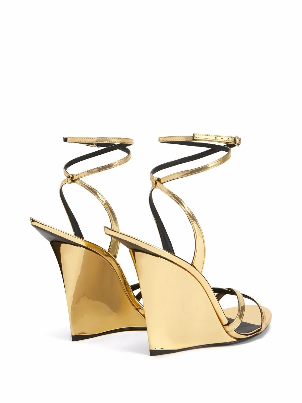 Giuseppe Zanotti Women's Pris Patent Leather Wedge Sandals In Oro