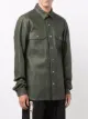 Rick Owens fitted leather overshirt