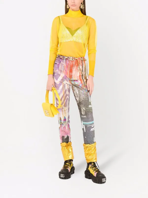 semi sheer turtleneck