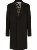 Dolce & Gabbana single-breasted wool-cashmere coat - Grey
