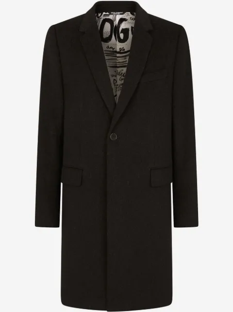 Dolce & Gabbana single-breasted wool-cashmere coat