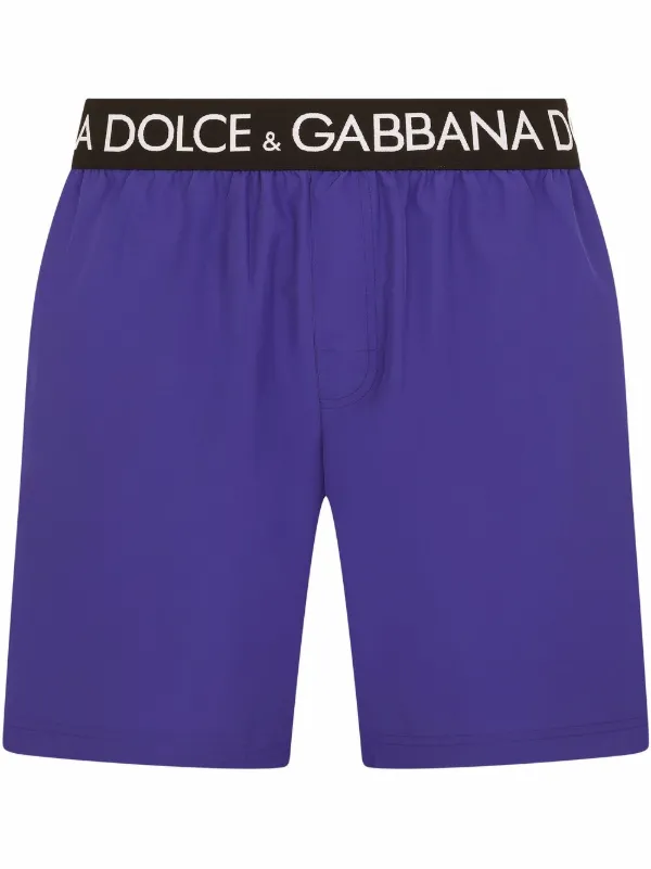 【DOLCE&GABBANA】スイムパンツ ロゴプレート付き ポリエステル DOLCE&GABBANA (ドルチェ ＆ ガッバーナ) パッカブル ロゴ