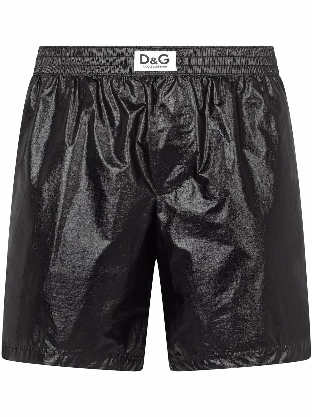 

Dolce & Gabbana shorts de playa con parche del logo - Negro