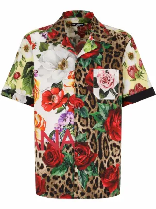 Floral leopard print shirt Clearance