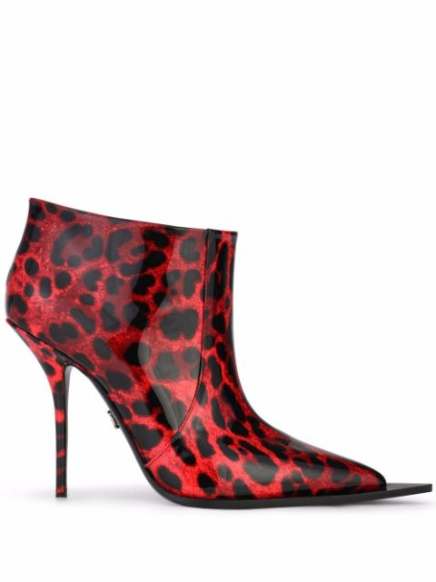 leopard pointed toe booties