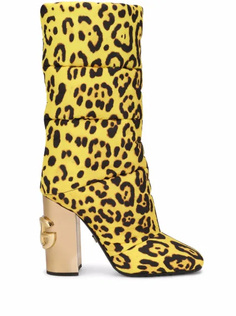 gucci leopard boots