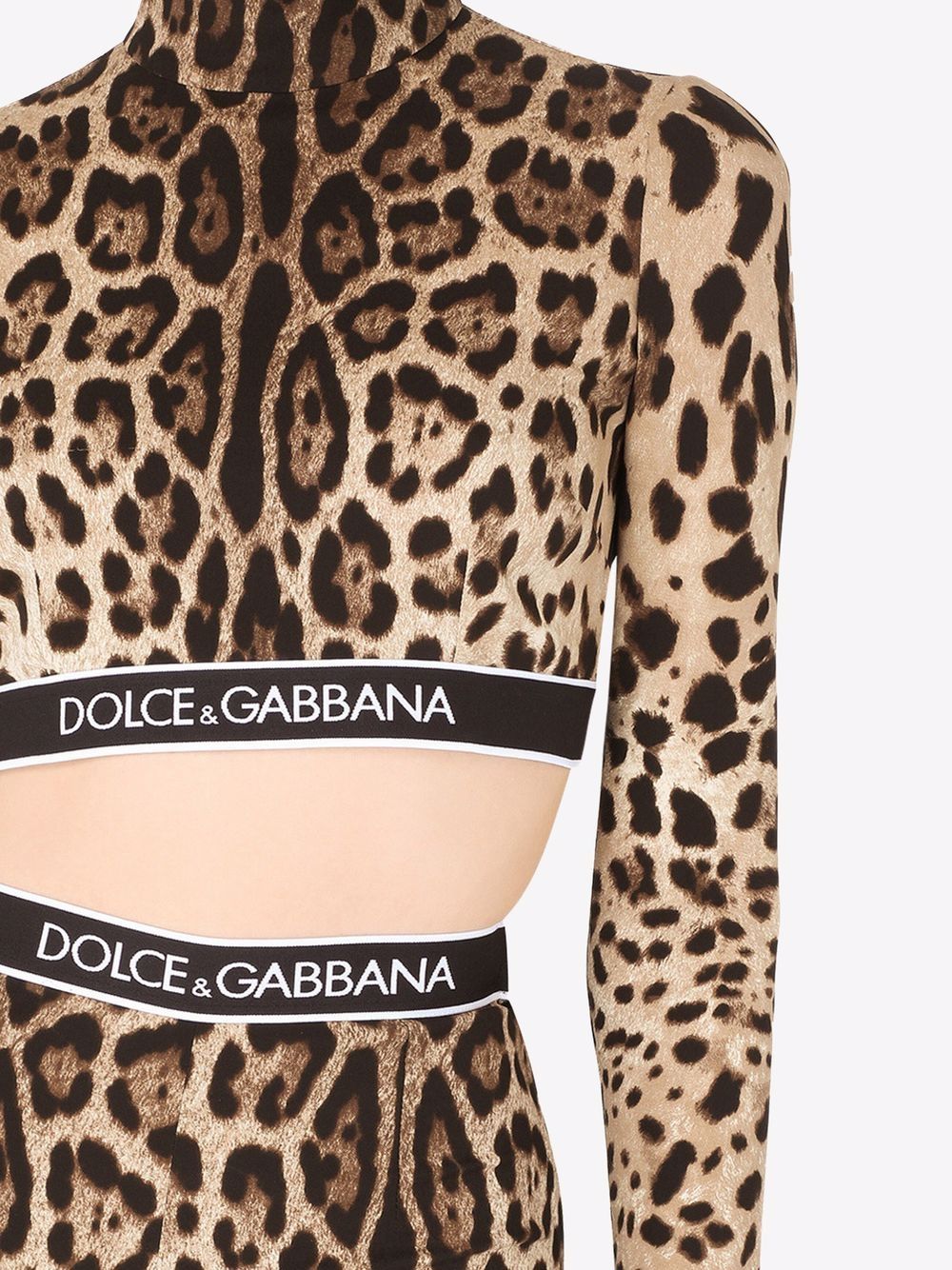 фото Dolce & gabbana укороченный топ с леопардовым принтом