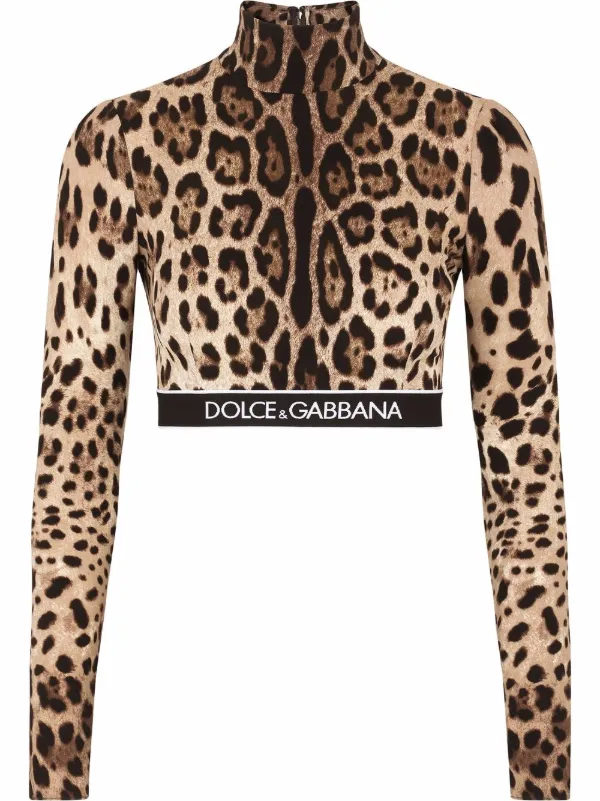 Shop Dolce \u0026 Gabbana leopard-print 