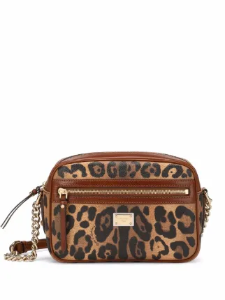 Dolce & Gabbana Crespo レオパード ショルダーバッグ M