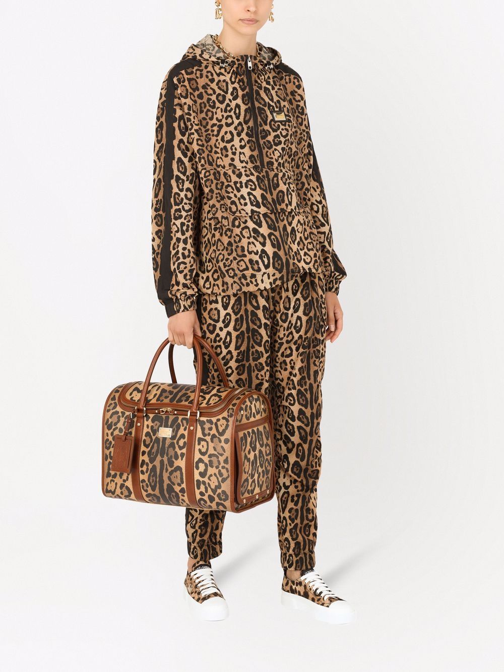 Dolce & Gabbana Reistas met luipaardprint - Bruin