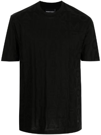 Emporio Armani Embossed Logo Cotton T-shirt - Farfetch
