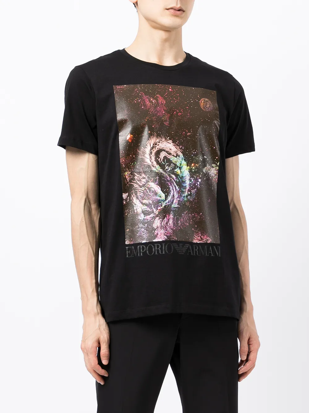 фото Emporio armani футболка с графичным принтом