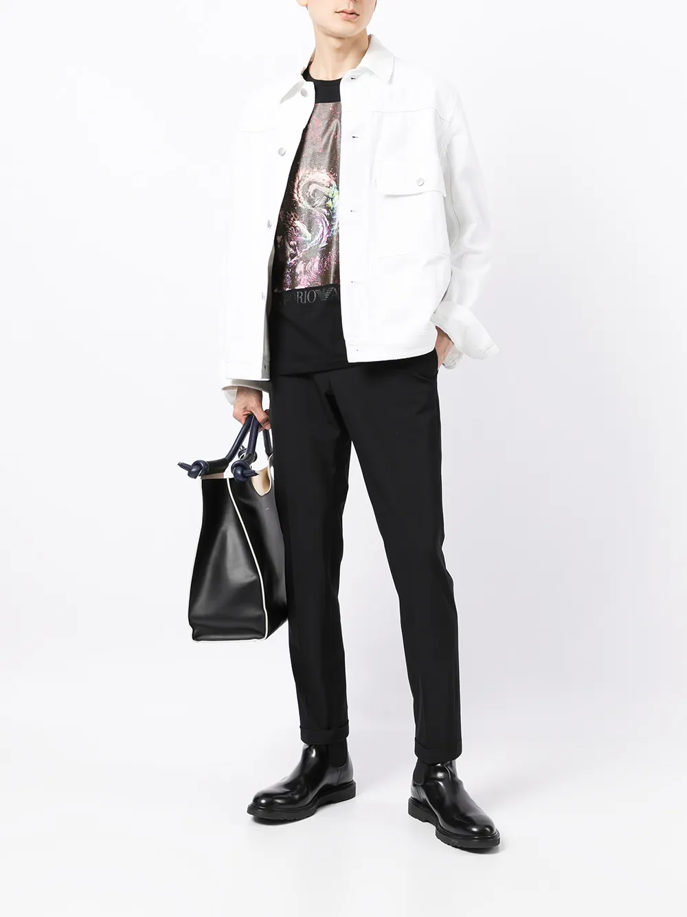 фото Emporio armani футболка с графичным принтом