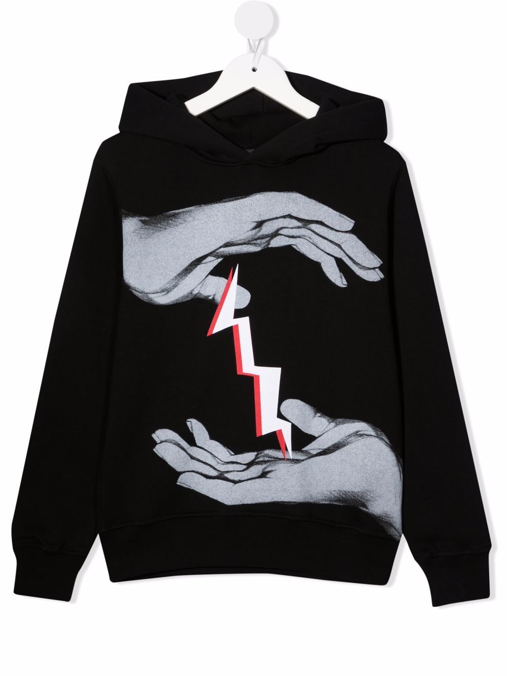 

Neil Barrett Kids sudadera con capucha Thunderbolt - Negro