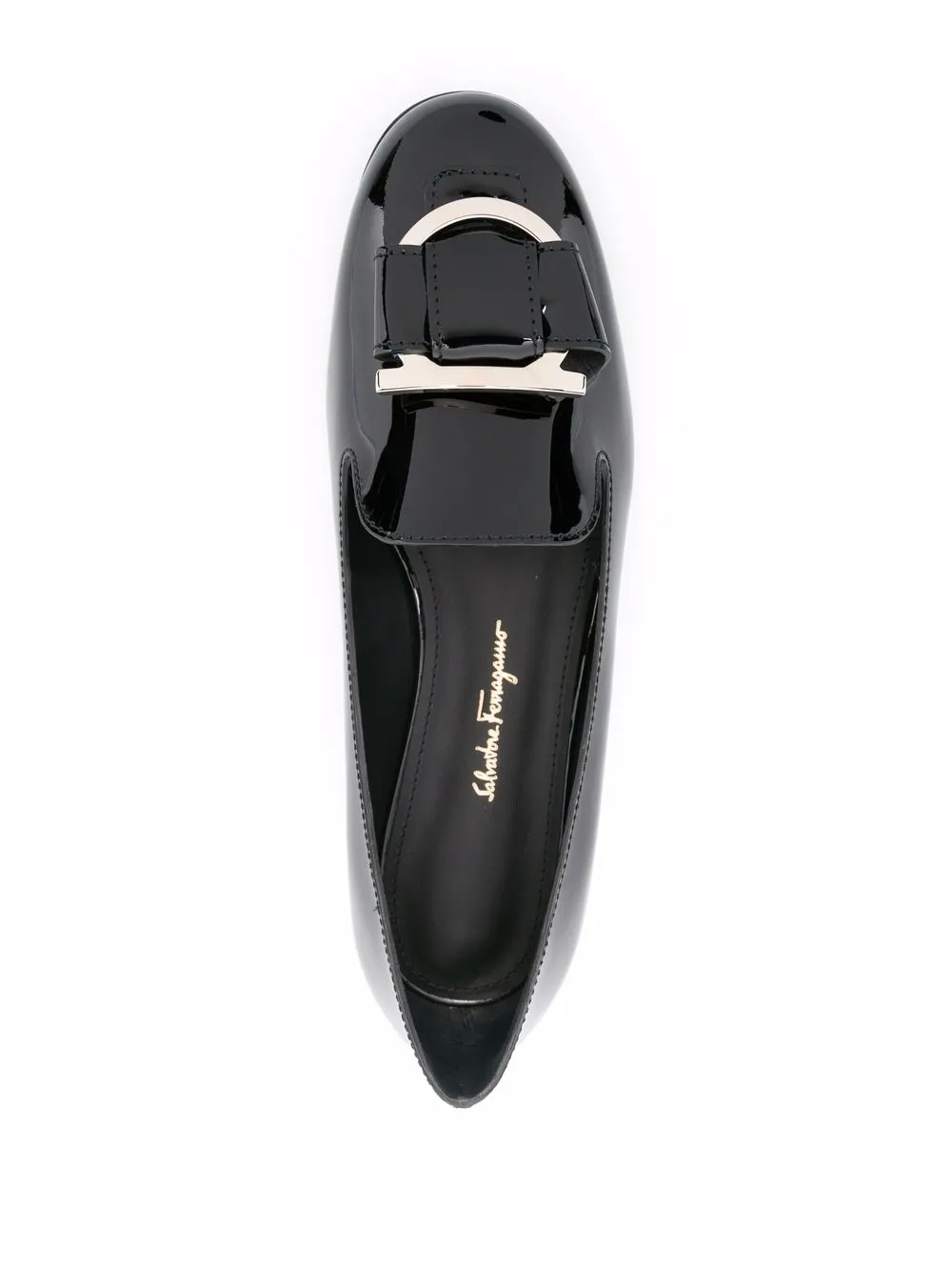 Ferragamo Gancini bow-embellished loafers Black