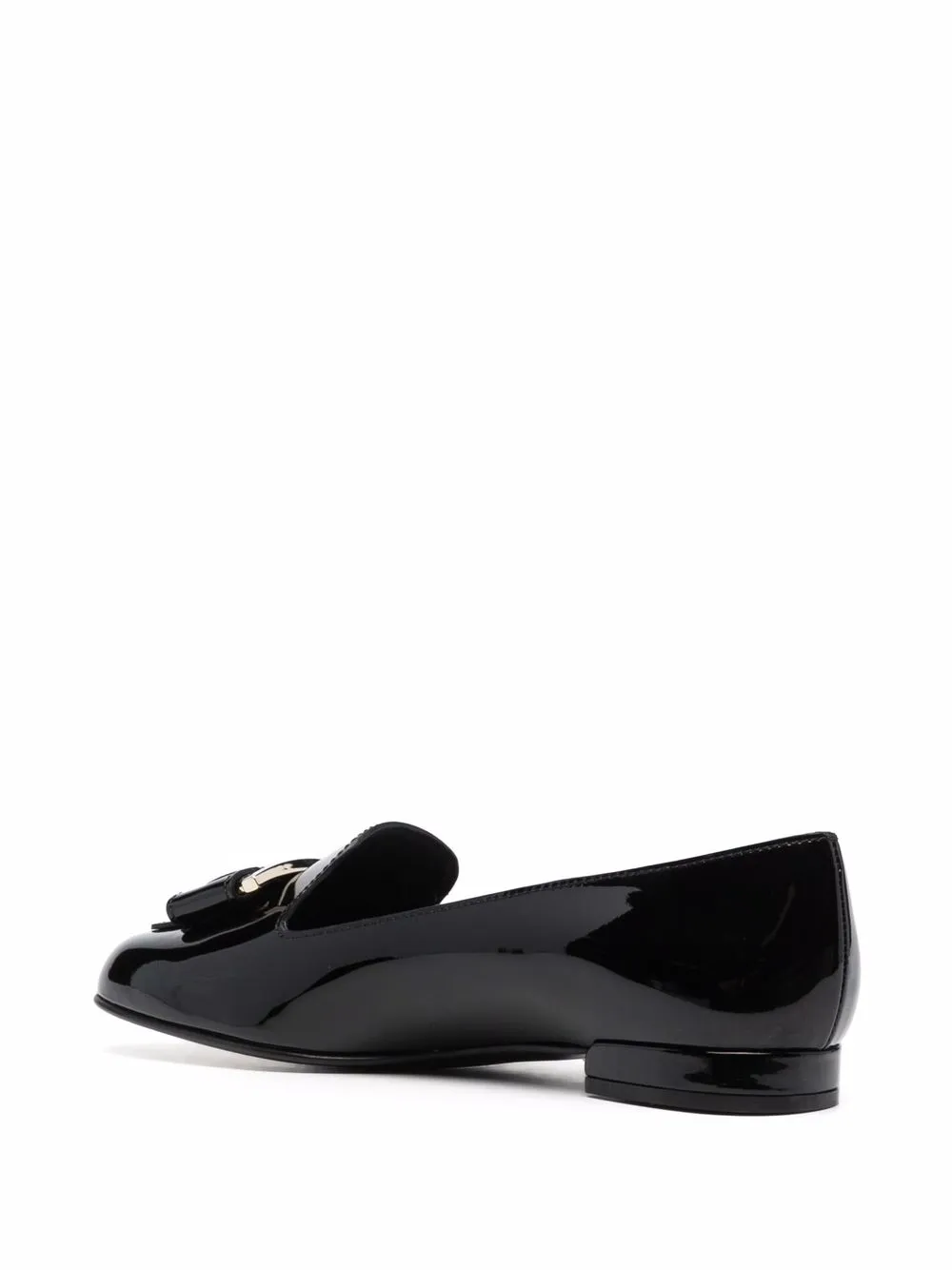 Ferragamo Gancini bow-embellished loafers Black