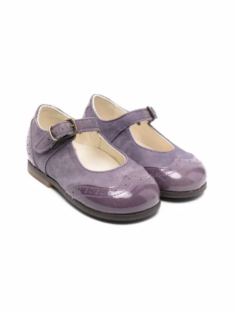 Pèpè brogue-detail buckled ballerina shoes 