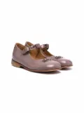 Pèpè bow-detail leather ballerina shoes - Pink