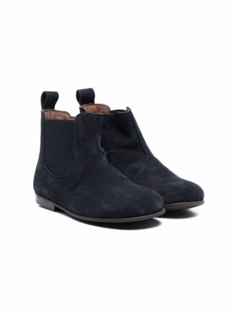 slip-on suede boots