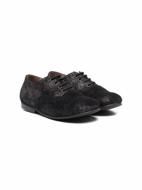Pèpè glitter-detail lace-up ballerinas