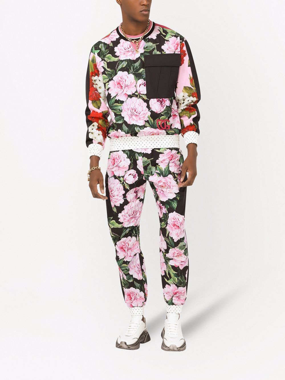 фото Dolce & gabbana брюки карго с цветочным принтом