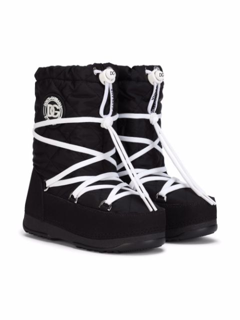 Dolce & Gabbana Kids - lace snow boots