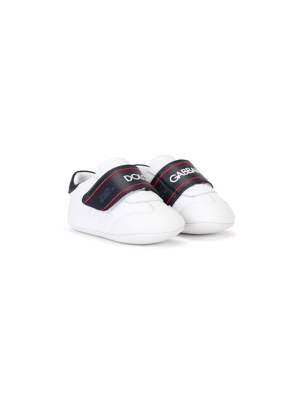 Image 1 of Dolce & Gabbana Kids logo-print leather sneakers