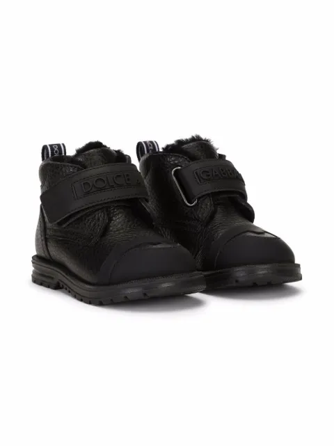 Dolce & Gabbana Kids touch-strap boots