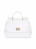 Dolce & Gabbana Kids mini Sicily patent leather top-handle bag - White