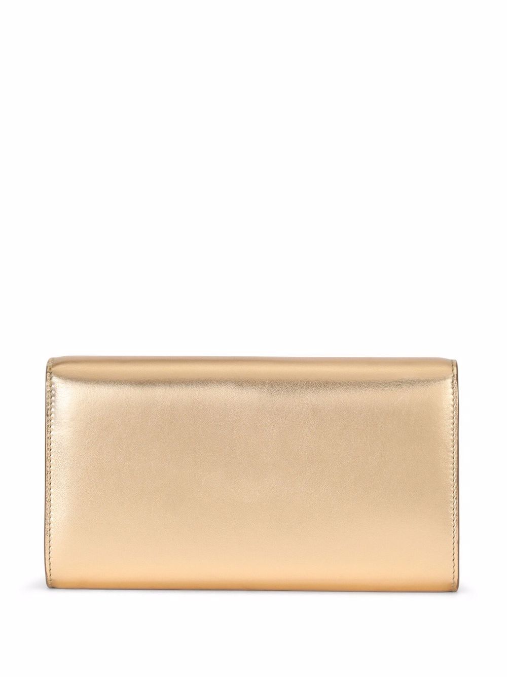 Shop Dolce & Gabbana 3.5 Leather Clutch Bag In Yellow