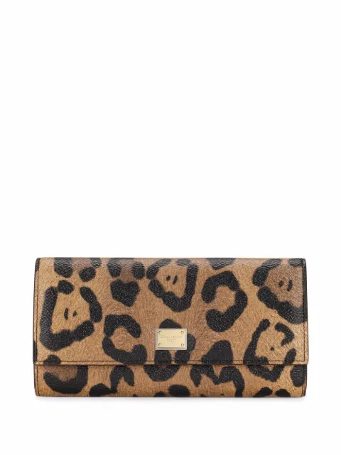 Dolce & Gabbana Carteira Crespo com estampa de leopardo