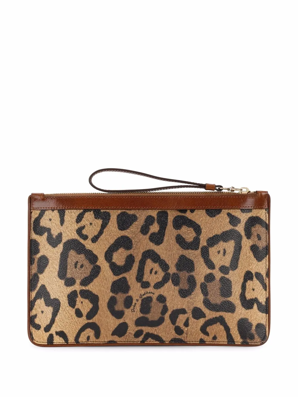Dolce & Gabbana Crespo toilettas met luipaardprint - Bruin
