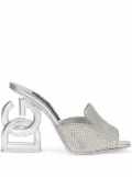 Dolce & Gabbana 3.5 105mm rhinestone-embellished mules - Silver
