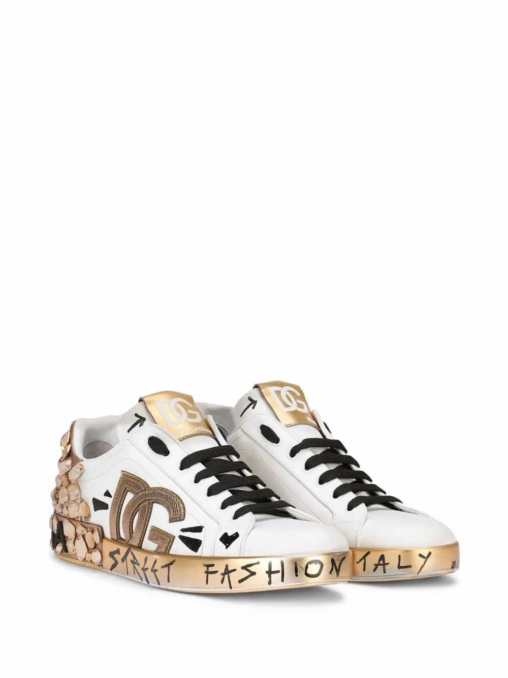 Dolce & Gabbana Sneakers met logopatch - Wit