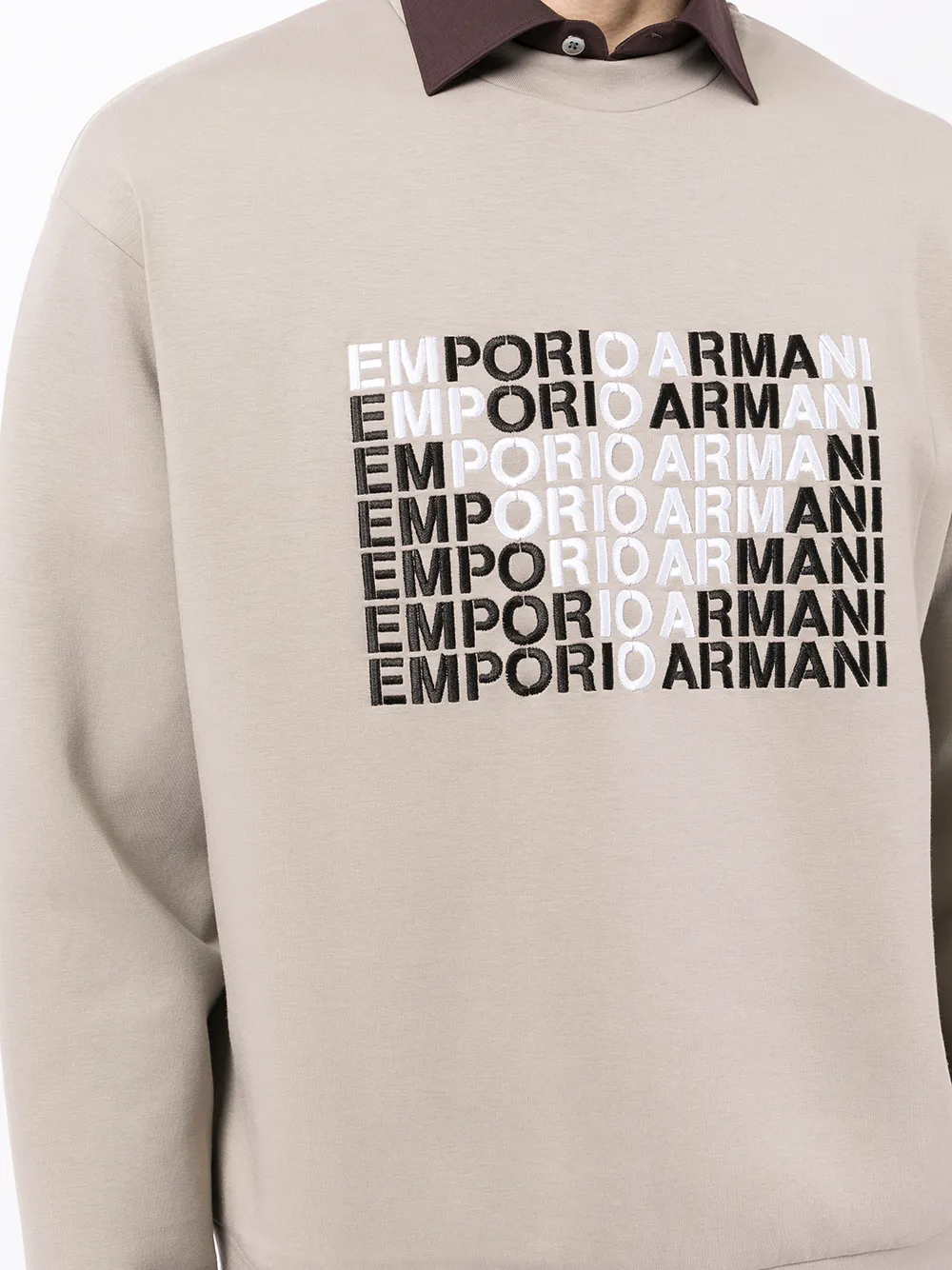 фото Emporio armani толстовка с круглым вырезом и логотипом