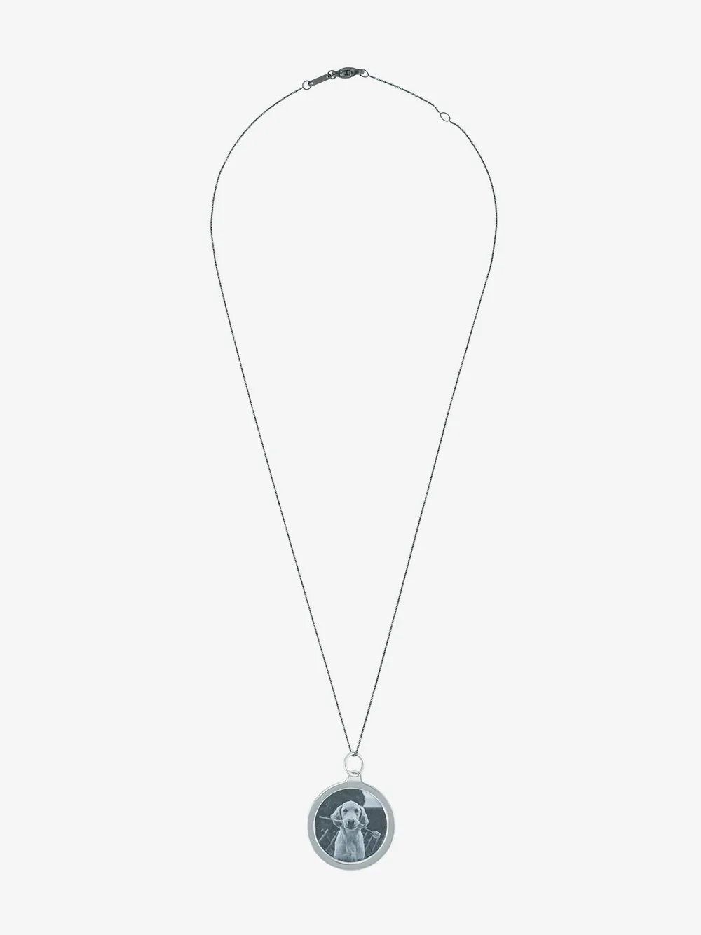 round mosaic half locket necklace