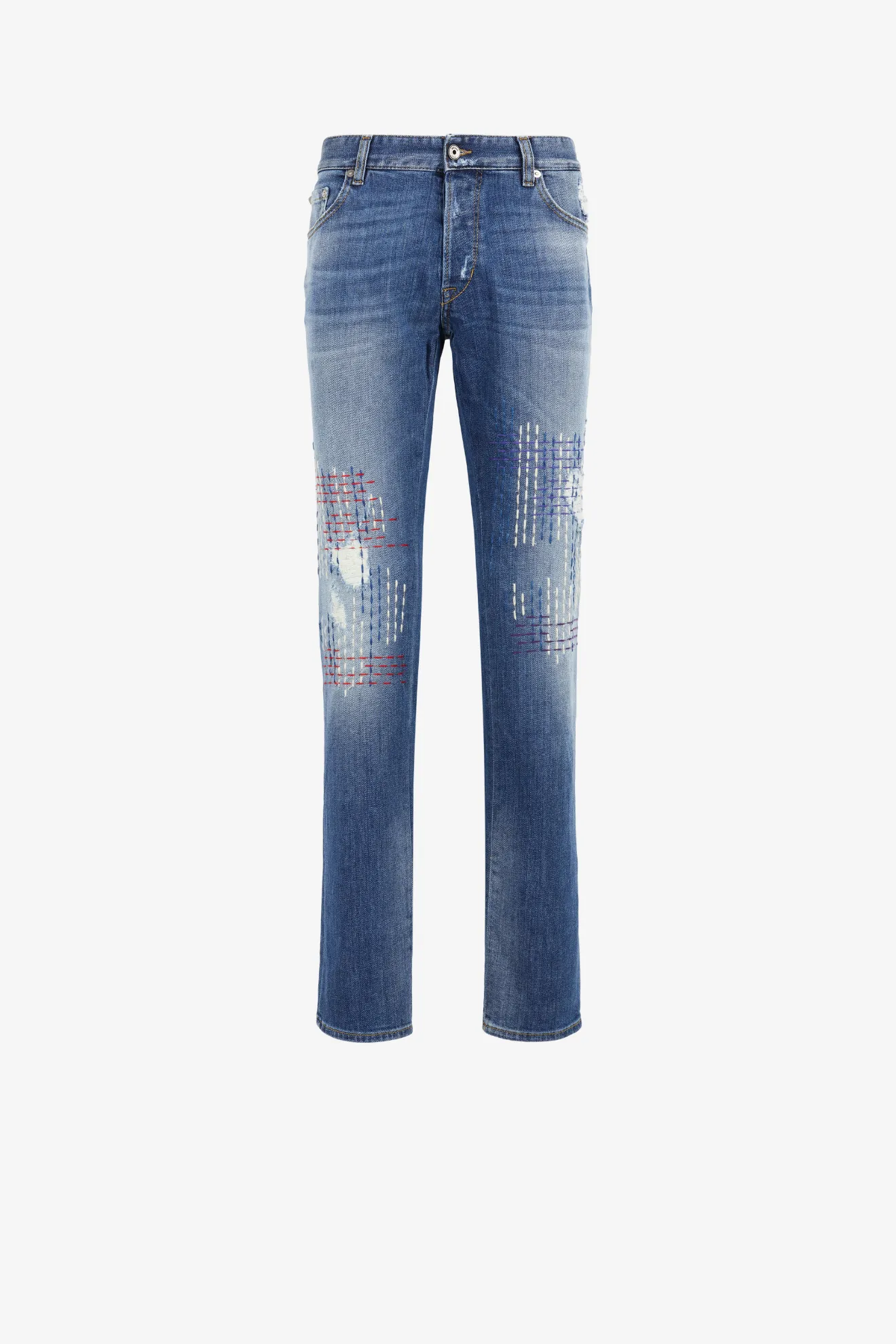 Just Cavalli Embroidered Straight-Leg 