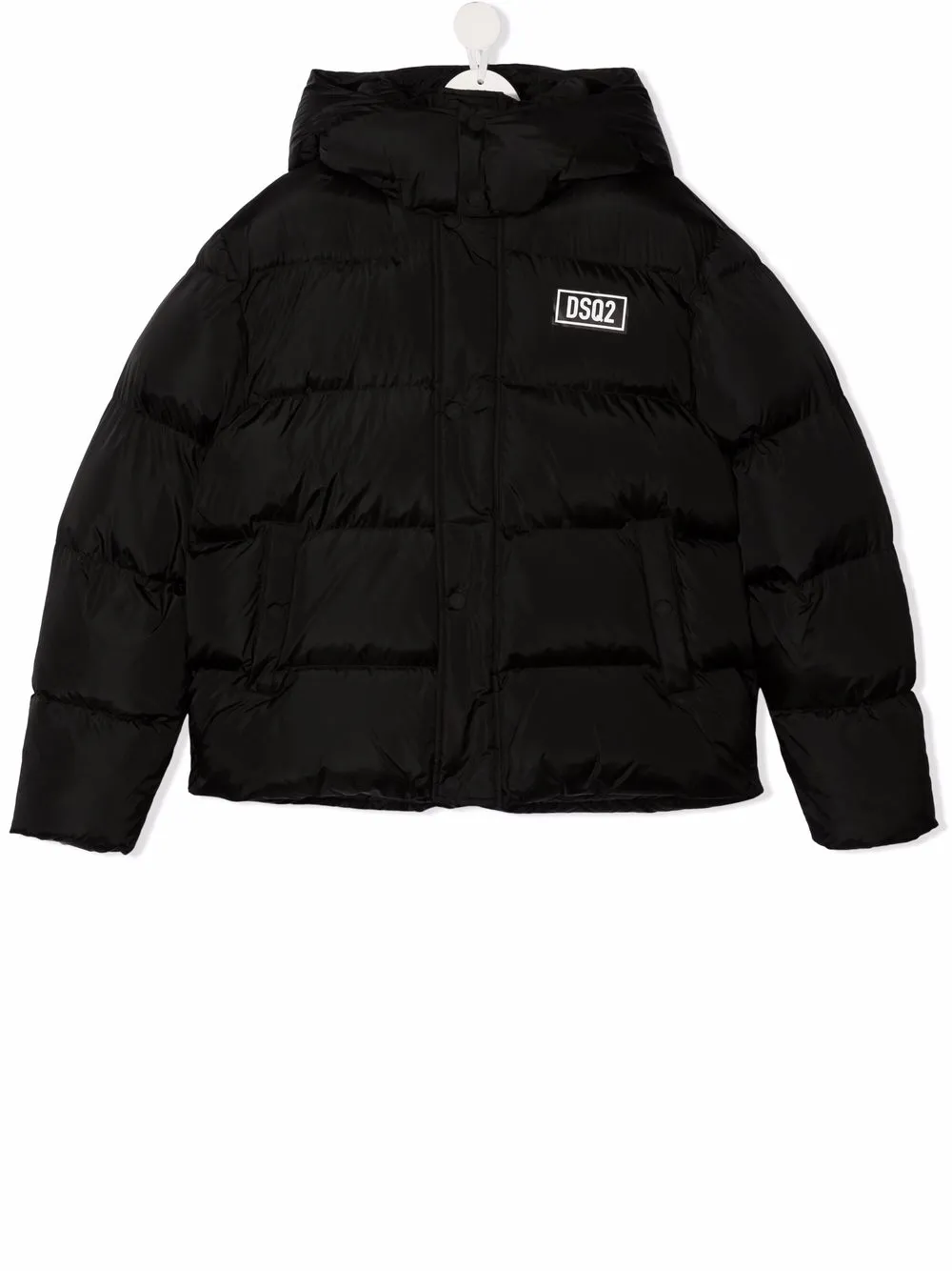 

Dsquared2 Kids chamarra capitonada con parche del logo - Negro