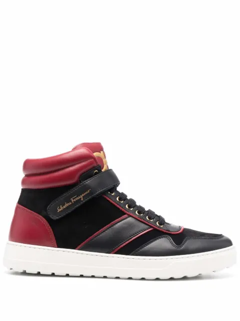 Ferragamo tenis altos Gancini