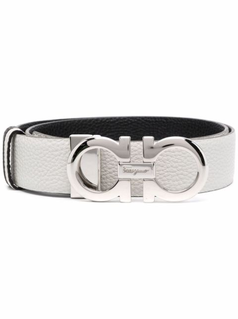 red and silver ferragamo belt