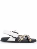Ferragamo open-toe buckled sandals - White