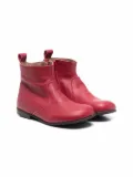 Pèpè slip-on leather boots - Red